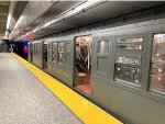 The NYCTA Holiday Train Awaits a Green Light for departure from 96th Street Station on Manhattans Upper East Side 